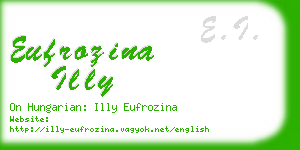 eufrozina illy business card